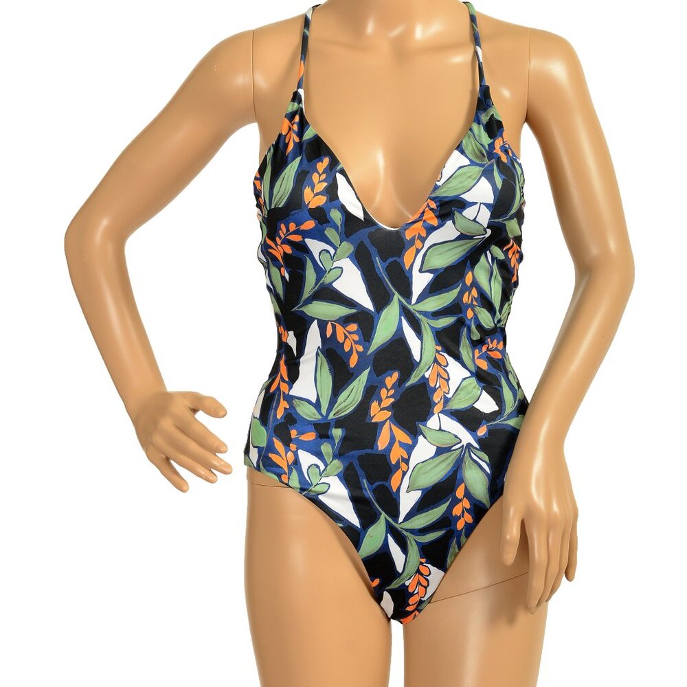 Hugo Boss Women's "Blooms" Multi-Color Floral One Piece Swimsuit US S IT 40